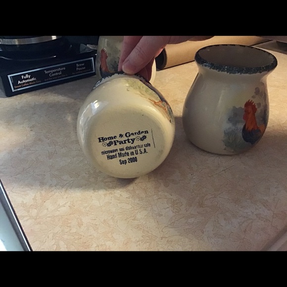 HOME & GARDEN PARTY  pottery containers w/Roosters - Picture 6 of 13